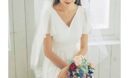 Wedding Gown A-Line Short-Sleeve