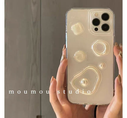 Faux Pearl Transparent Phone Case