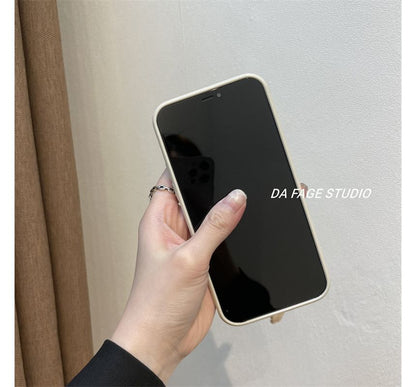 Flower Faux Pearl Chain Phone Case