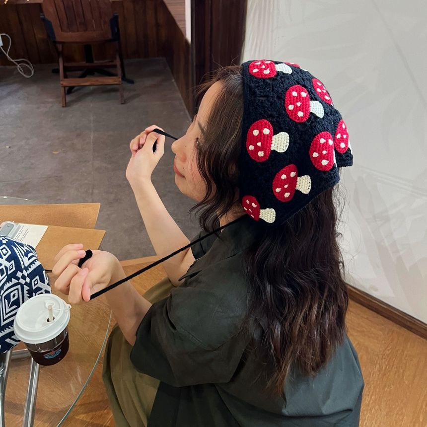 Mushroom Knit Head Bandana