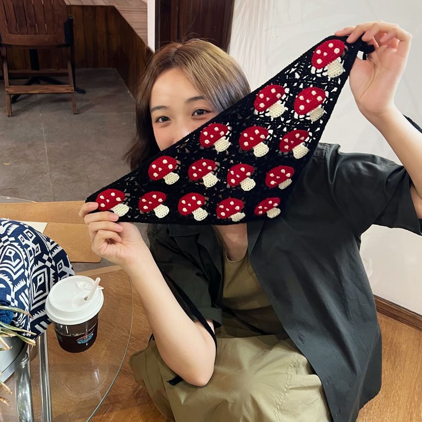 Mushroom Knit Head Bandana