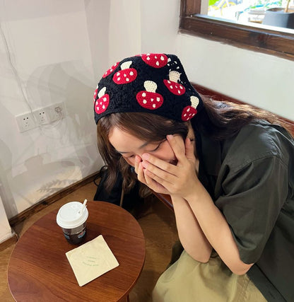Mushroom Knit Head Bandana