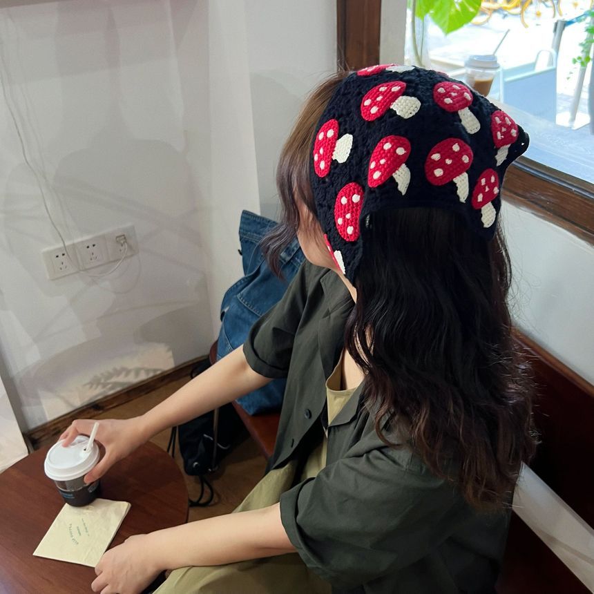 Mushroom Knit Head Bandana