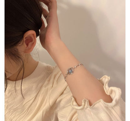 Armband aus Sterlingsilber mit Stern-Strass