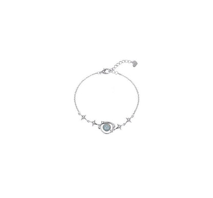 Armband aus Sterlingsilber mit Stern-Strass