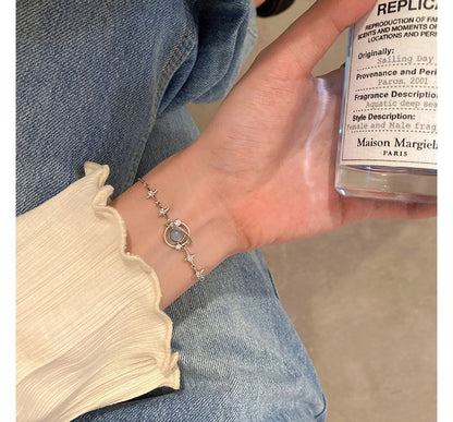 Armband aus Sterlingsilber mit Stern-Strass