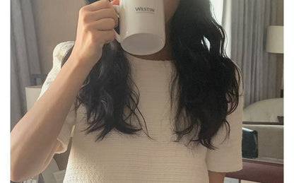 Haut uni à manches courtes