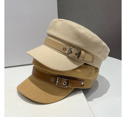 Belt Linen Cotton Military Cap