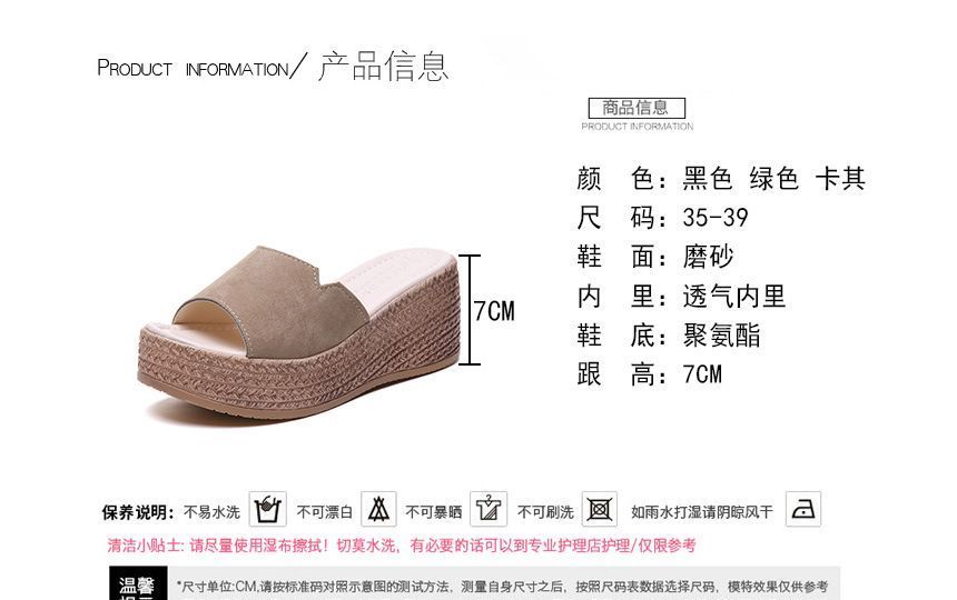 Platform Wedge-Heel Sandals Slide