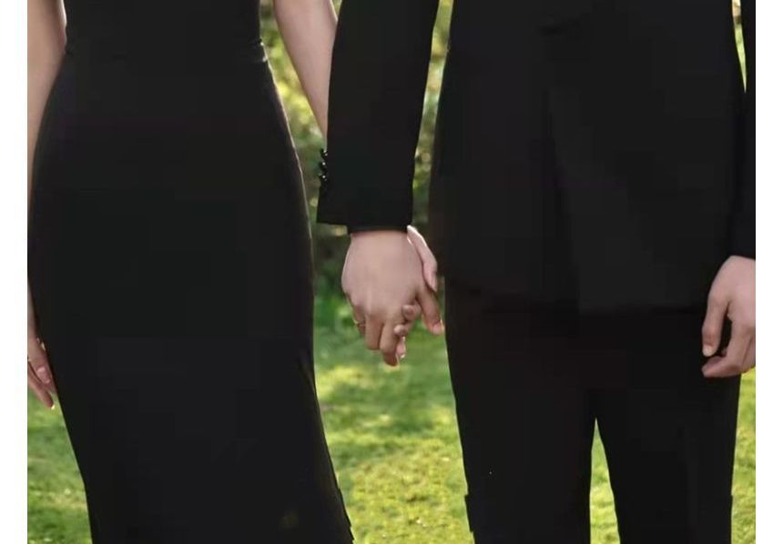 Gown Strap Spaghetti Plain Sheath Evening