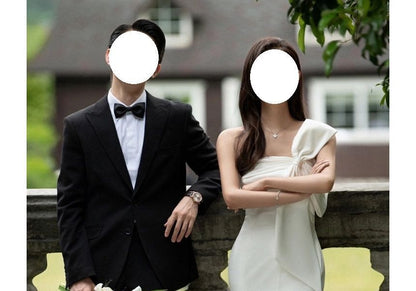 Gown Strapless Wedding Bow Mermaid Plain