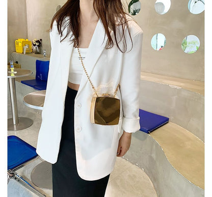 Chain Strap Box Crossbody Bag