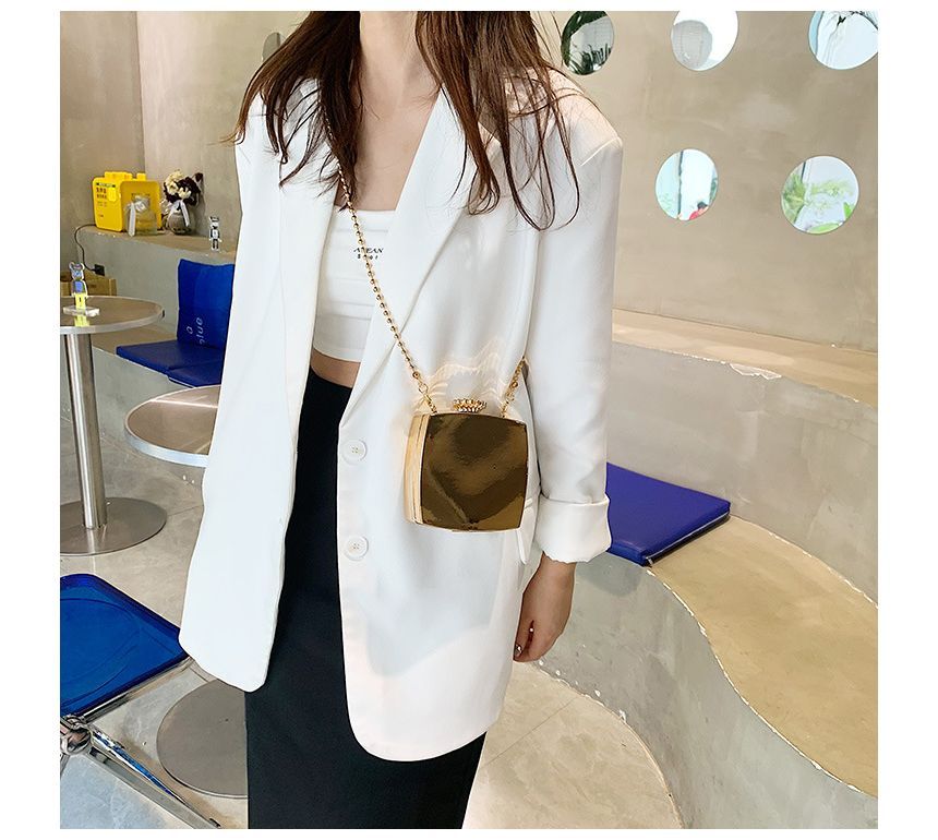 Chain Strap Box Crossbody Bag