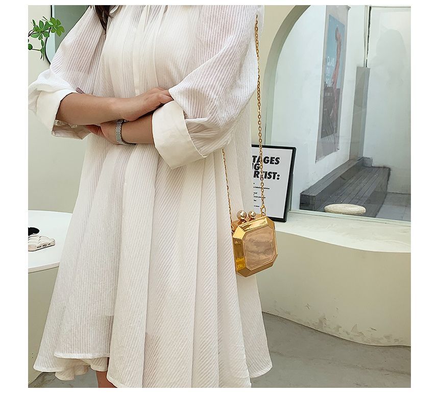 Chain Strap Geometric Crossbody Bag