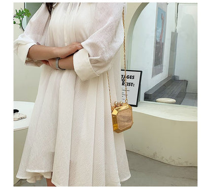 Chain Strap Geometric Crossbody Bag