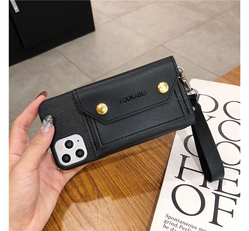 Faux Leather Coin Purse Phone Case - iPhone 6 / 6S / 6 Plus / 7 / 8 / SE / 7 Plus / 8 Plus / X / XS / XR / XS Max / 11 / 11 Pro / 11 Pro Max / 12 / 12 Pro / 12 mini / 12 Pro Max / 13 / 13 Pro / 13 mini / 13 Pro Max