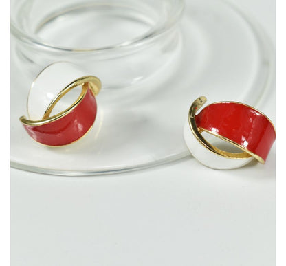 Curve Glaze Alloy Earring