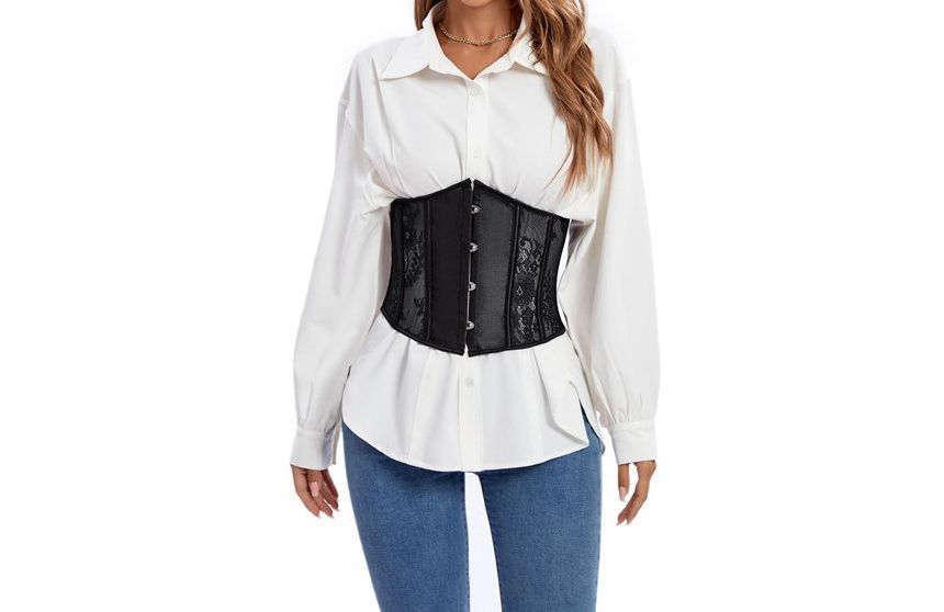 Lace Hook-and-Eye Corset Belt