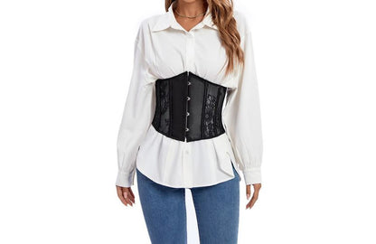 Lace Hook-and-Eye Corset Belt
