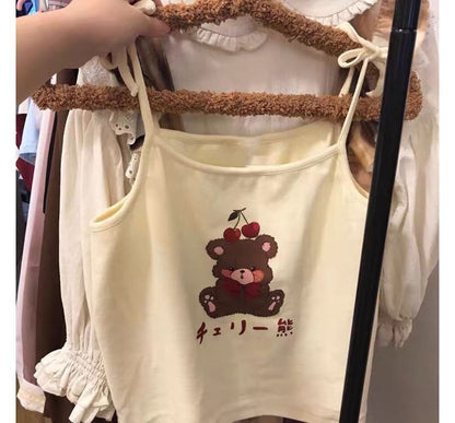 Camisole-Top mit Cartoon-Print