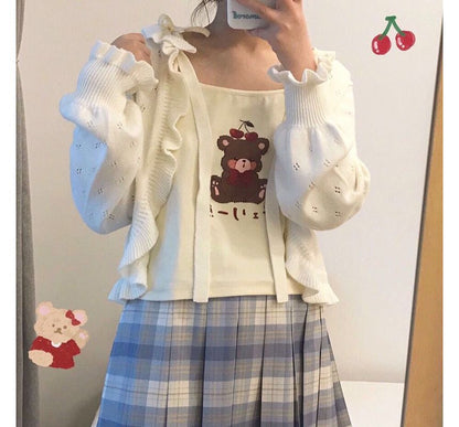 Camisole-Top mit Cartoon-Print