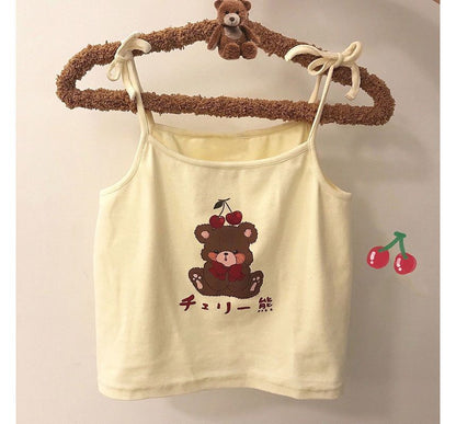 Camisole-Top mit Cartoon-Print