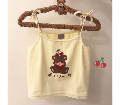 Camisole-Top mit Cartoon-Print