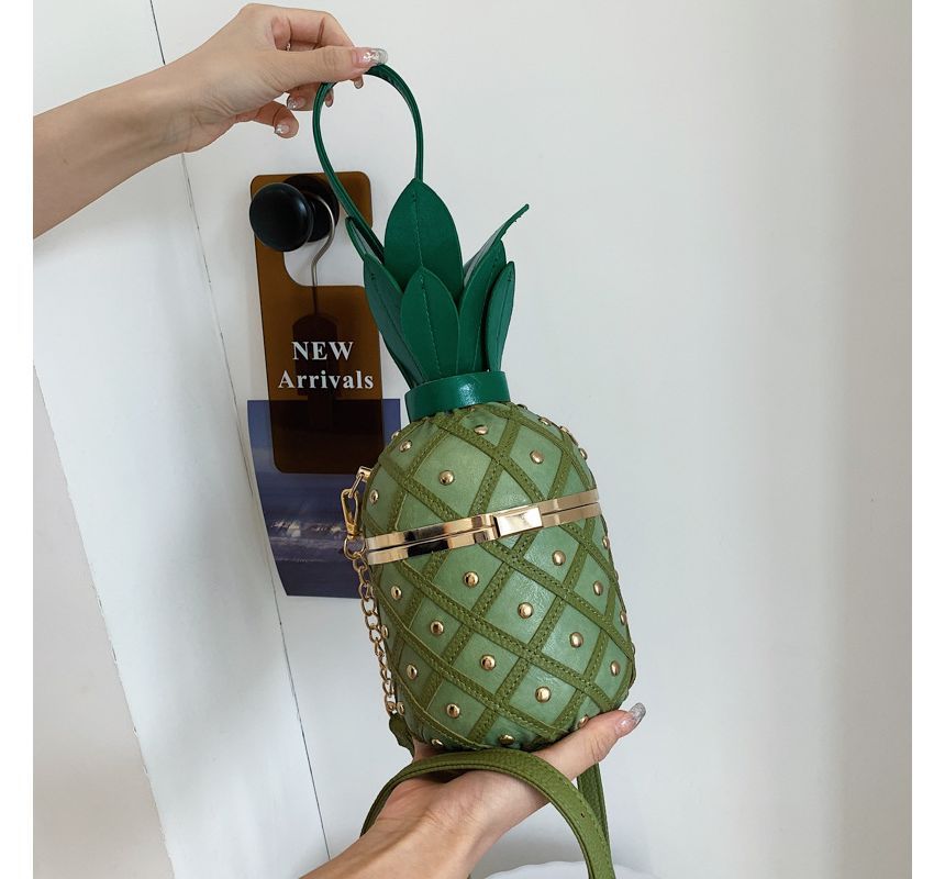 Pineapple Shaped Crossbody Box Bag