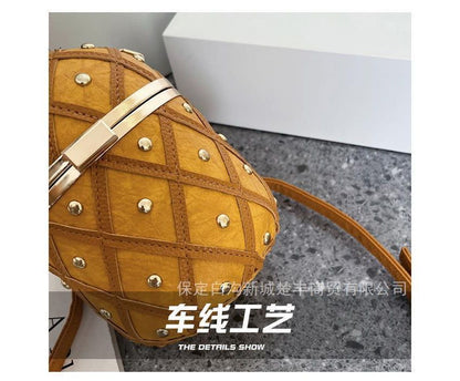 Pineapple Shaped Crossbody Box Bag