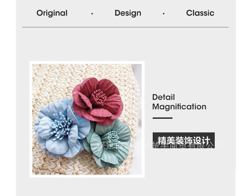 Faux Pearl Strap Woven Bucket Bag