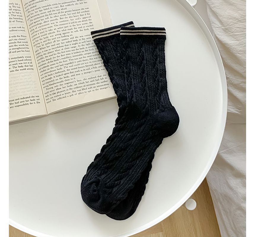 Set of 2 / 4: Contrast Trim Socks