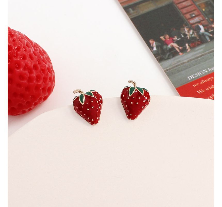 Strawberry Alloy Earring