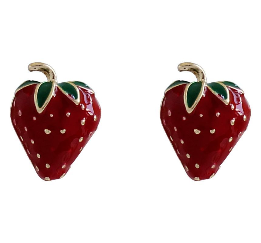 Strawberry Alloy Earring