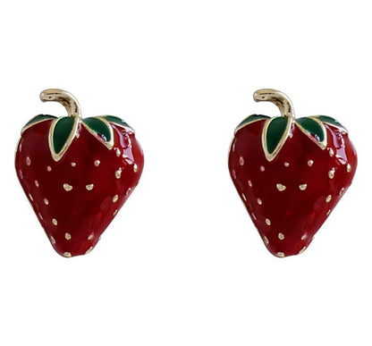 Strawberry Alloy Earring