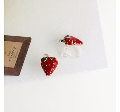Strawberry Alloy Earring