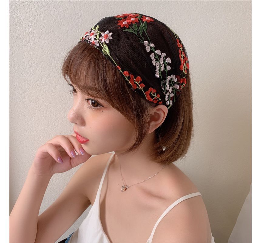 Flower Lace Face Wash Headband