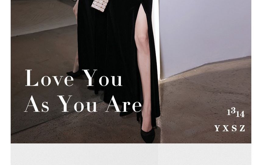 Spaghetti Strap Bow Mermaid Evening Dress