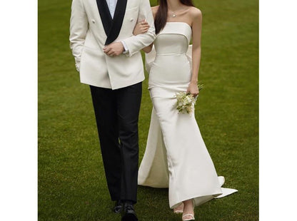 Plain Wedding Mermaid Gown Strapless