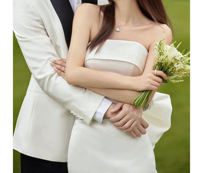 Plain Wedding Mermaid Gown Strapless