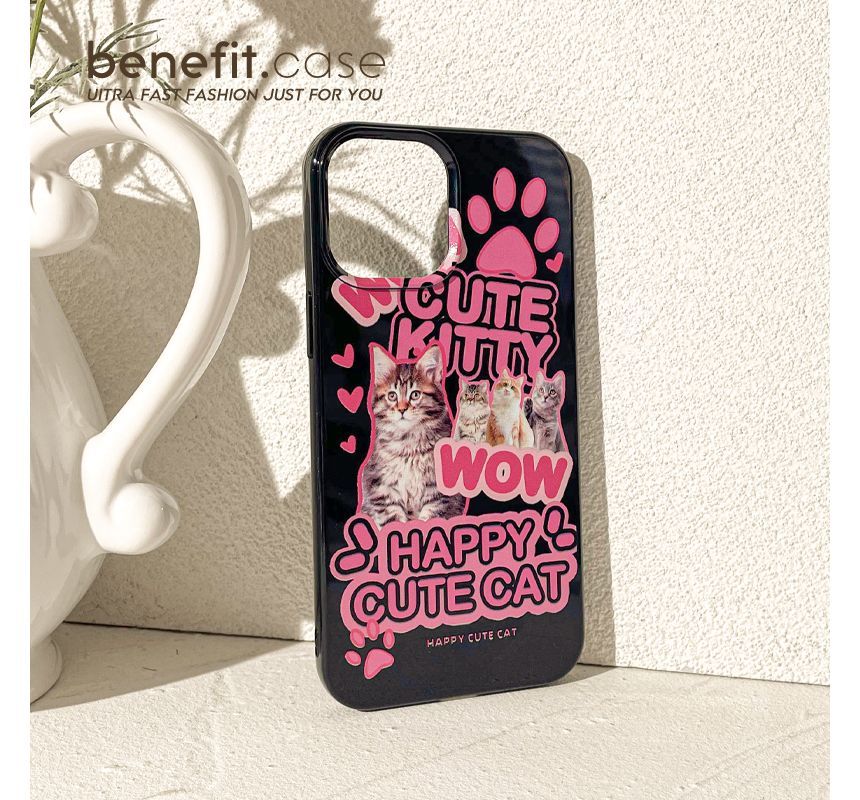 Cat Lettering Phone Case