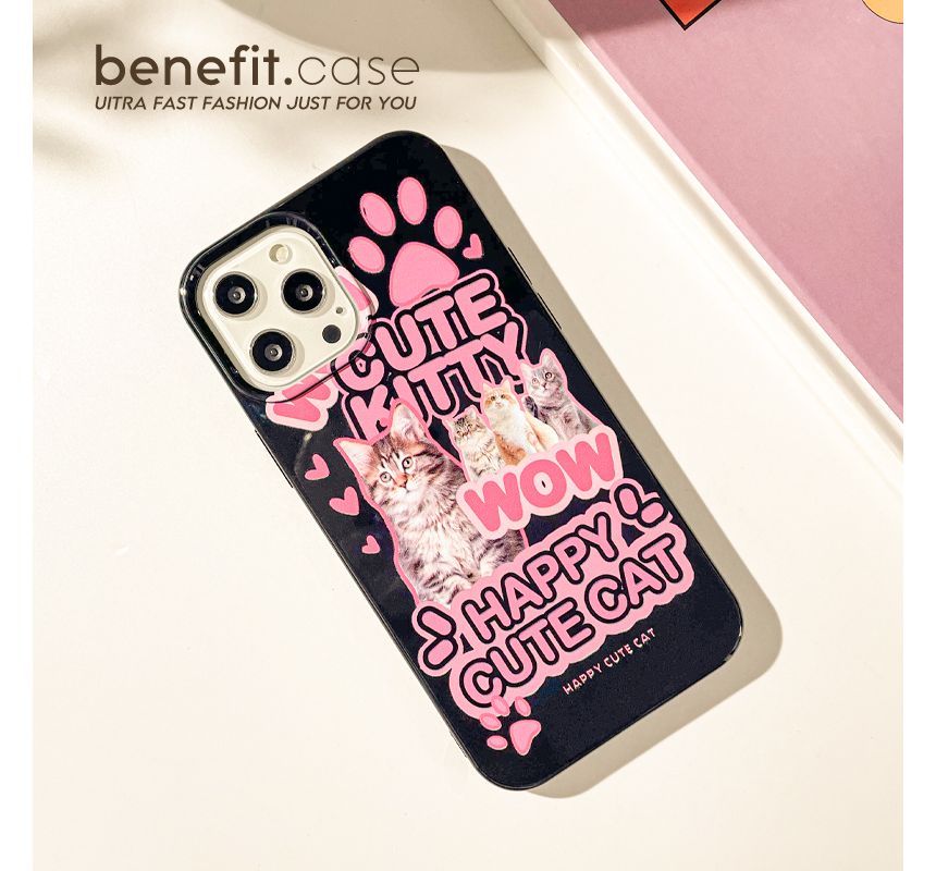 Cat Lettering Phone Case