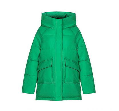 Hooded Plain Padded Coat