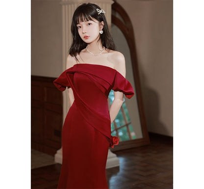 Off-Shoulder Mermaid Evening Gown