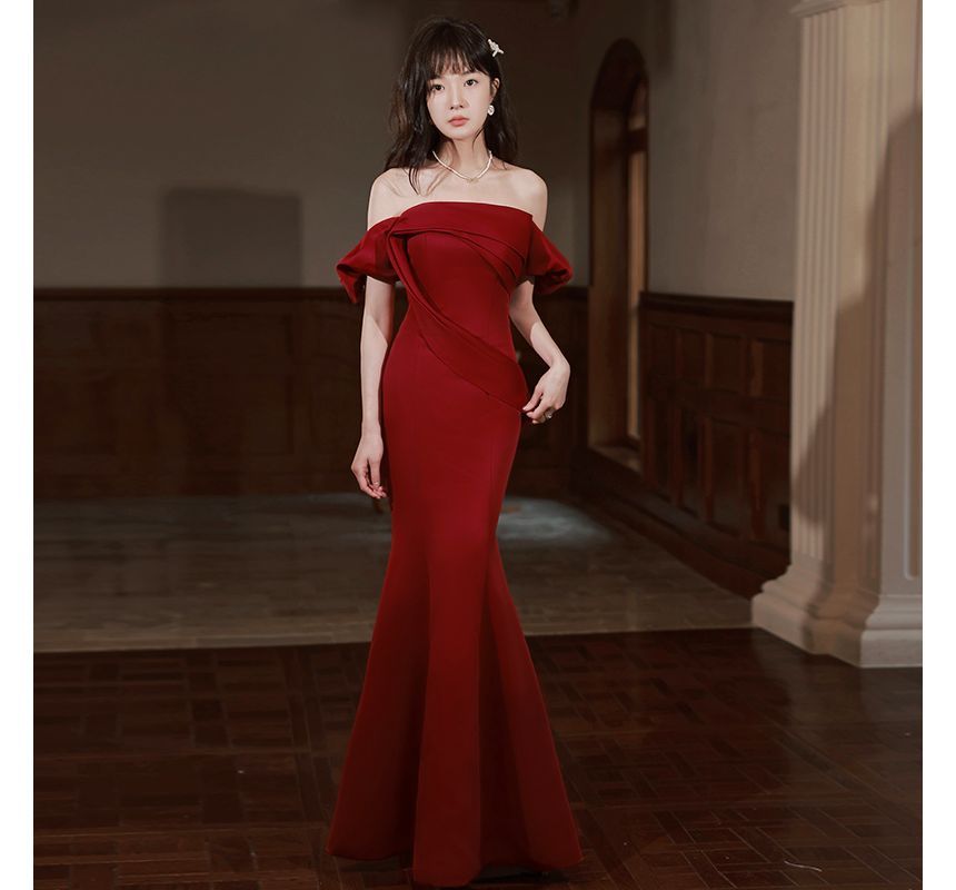 Mermaid Evening Off-Shoulder Gown