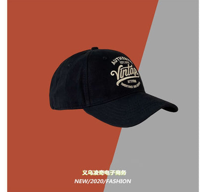 Embroidered Lettering Cap Baseball
