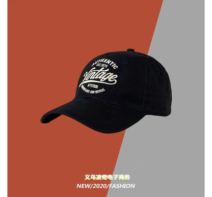 Embroidered Lettering Cap Baseball