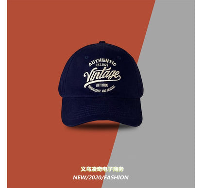 Embroidered Lettering Cap Baseball