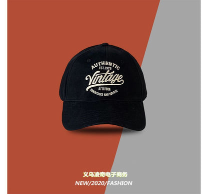 Embroidered Lettering Cap Baseball