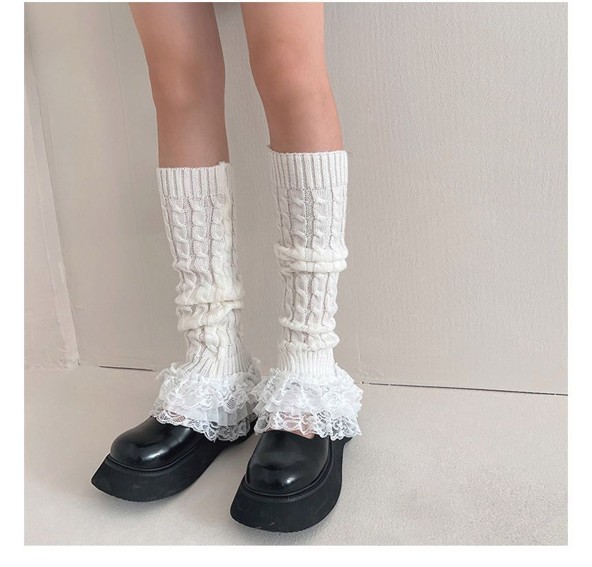 Ruffle Trim Leg Warmer