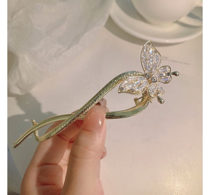 Butterfly Fringed Alloy Hair Stick / Hair Clip